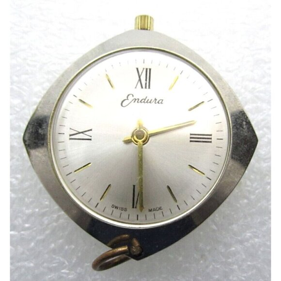 Vtg Endura Quartz WR Analog 33mm Dial Hand Wind Necklace Pendant Watch (G748) - Picture 1 of 3